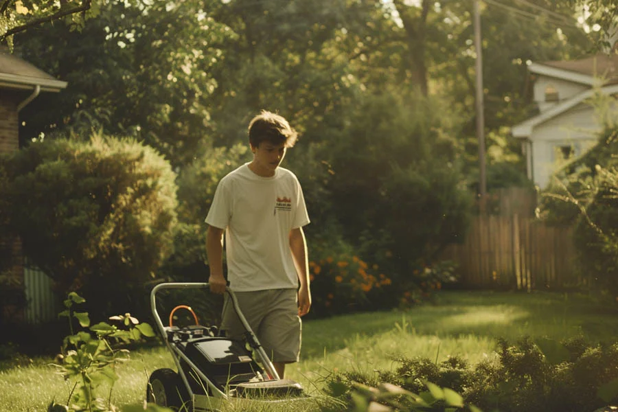 cordless battery lawn mower