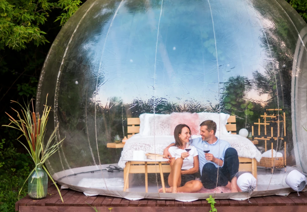 inflated bubble tent