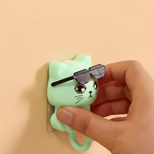 Adorable Cartoon Cat Coat Hook